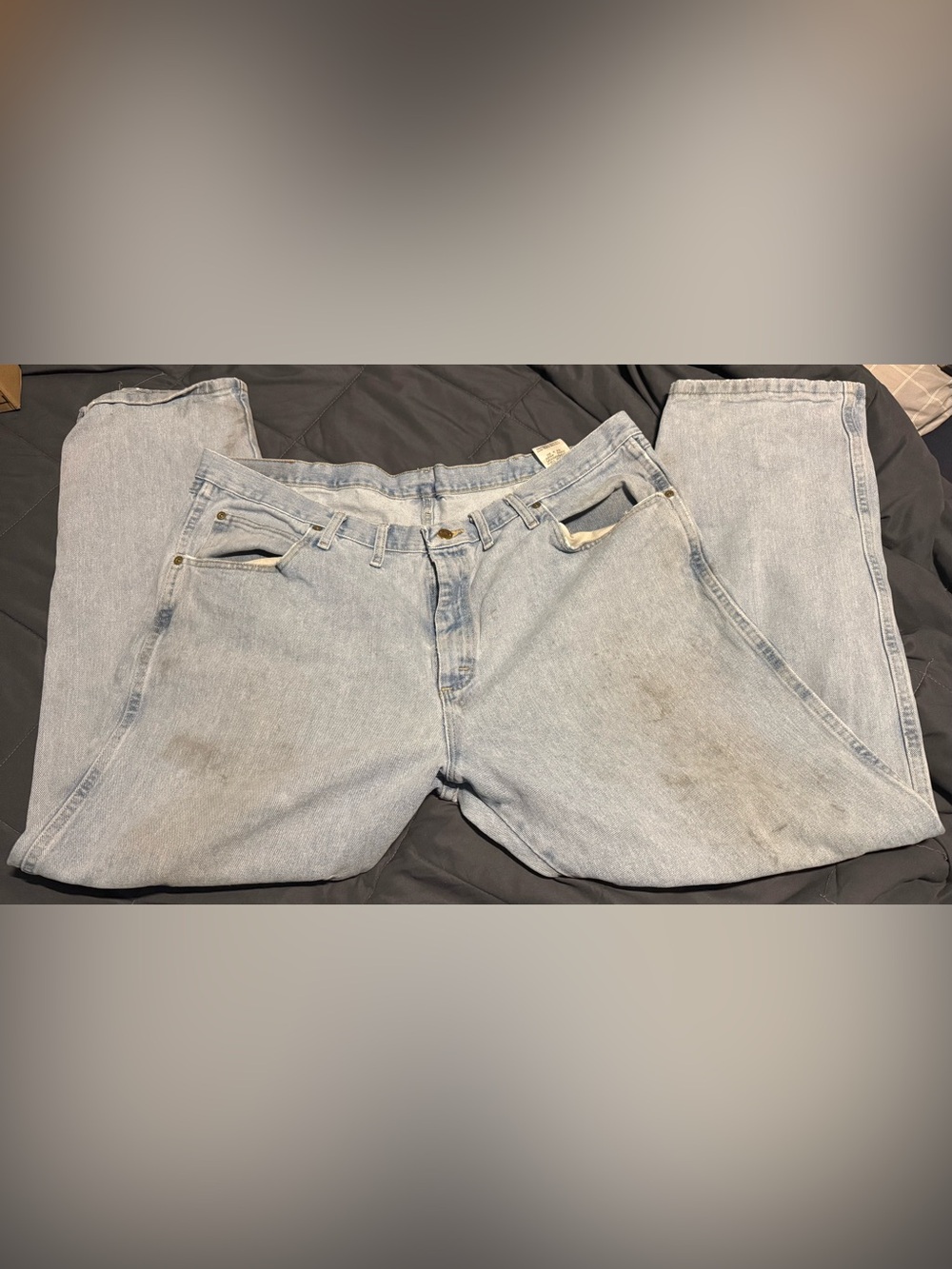 Wrangler Men's Pale Blue Straight Jeans
